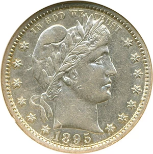 image for: 1895-S 25c NGC AU53