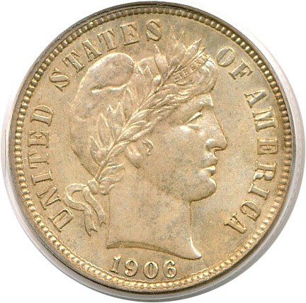 image for: 1906-D 10c  PCGS MS63