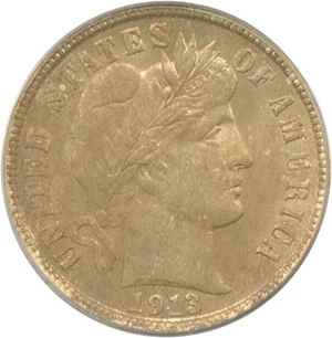 image for: 1913 10c PCGS MS64