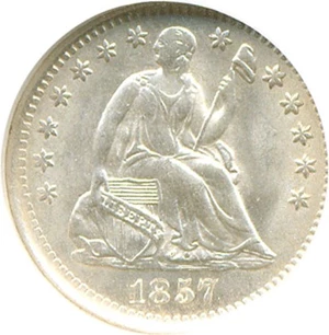 image for: 1857 H10c NGC MS65