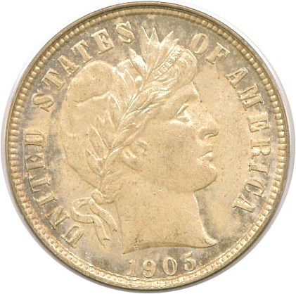 image for: 1905 10c  PCGS MS64