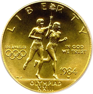 image for: 1984-W $10 Olympic PCGS MS69