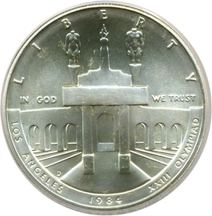image for: 1984-D $1 Olympic PCGS MS69