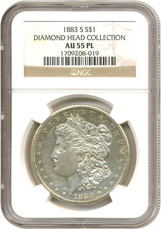 image for: 1883-S $1  NGC AU55 PL ex: Diamond Head Collection