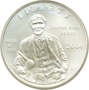 image for: 2004-P $1 Edison PCGS MS69