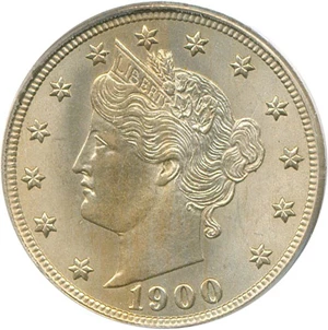 image for: 1900 5c PCGS MS63