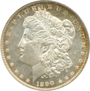 image for: 1890 $1 NGC MS63 PL