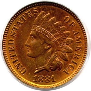 image for: 1881 1c PCGS MS65 RB