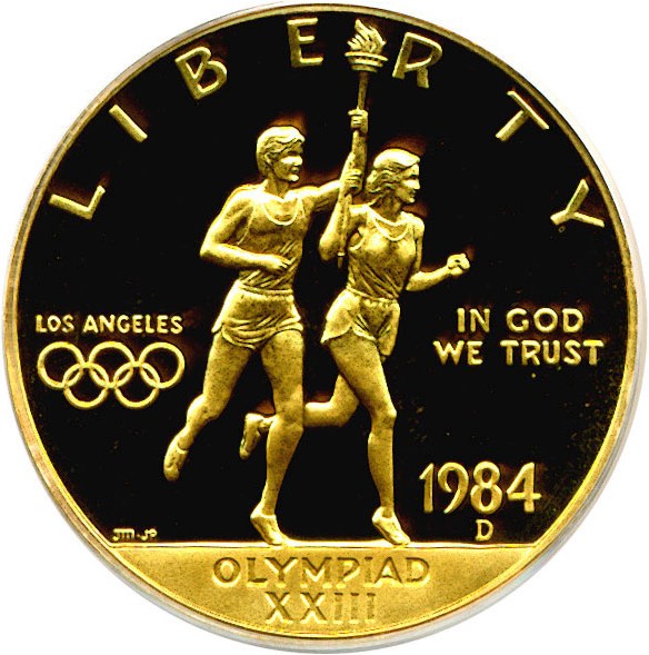 image for: 1984-D $10 Olympic PCGS Proof 69 DCameo