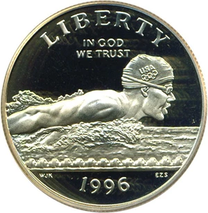 image for: 1996-S 50c Olympic Swimming PCGS Proof 69 DCameo