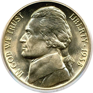 image for: 1938-D 5c Jefferson PCGS MS66 FS