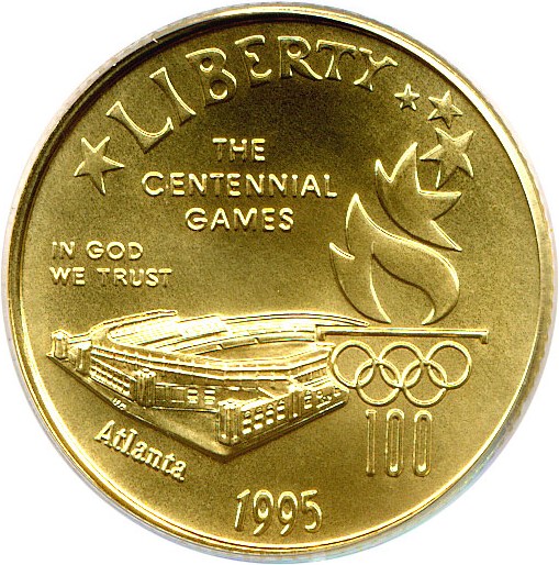 image for: 1995-W $5 Olympic Stadium PCGS MS70