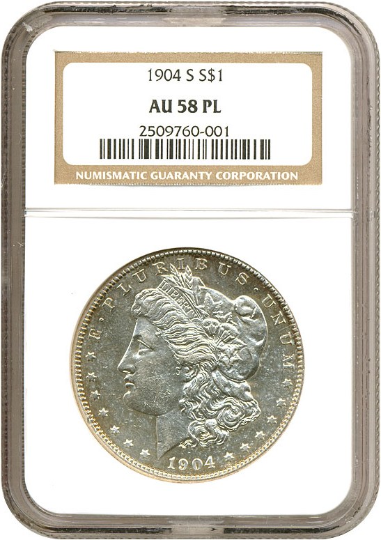 image for: 1904-S $1  NGC AU58 PL