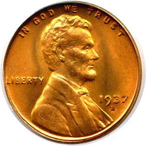 image for: 1937-S 1c PCGS MS67 RD