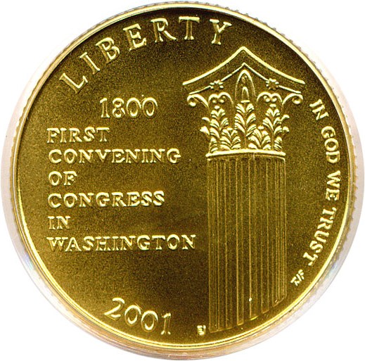 image for: 2001-W $5 Capitol Visitors Center PCGS MS69