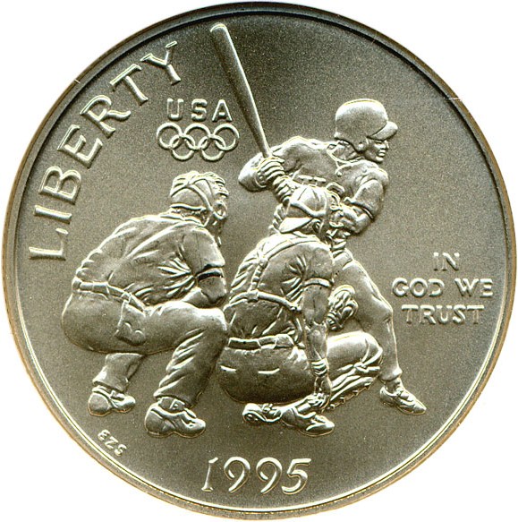 image for: 1995-S 50c Olympic Baseball NGC MS70
