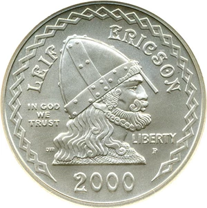 image for: 2000-P $1 Leif Ericson NGC MS70