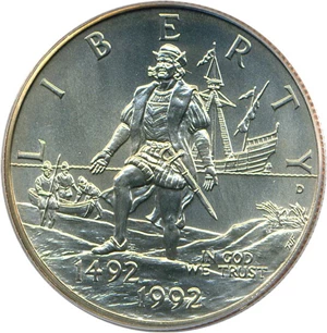 image for: 1992-D 50c Columbus PCGS MS69