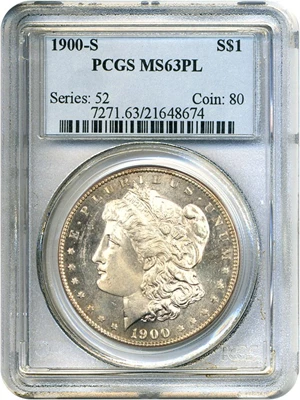 image for: 1900-S $1 PCGS MS63 PL