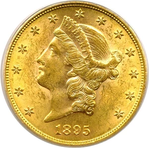image for: 1895 $20 PCGS MS62