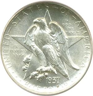 image for: 1937 50c Texas PCGS/CAC MS65