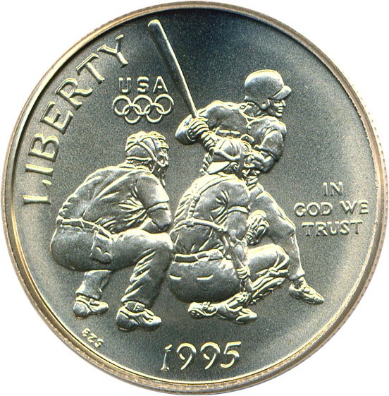 image for: 1995-S 50c Olympic Baseball PCGS MS69