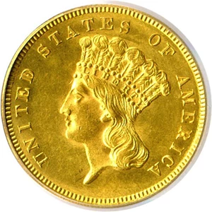 image for: 1860 $3 PCGS MS62