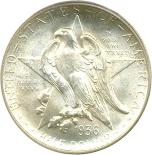 image for: 1936-D 50c Texas PCGS/CAC MS66