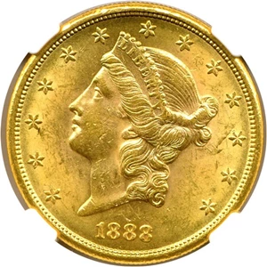 image for: 1888-S $20 NGC MS61