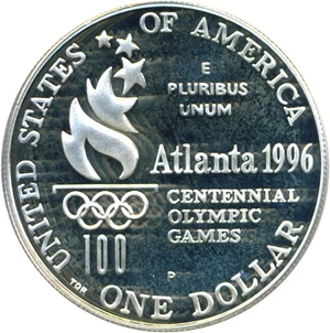 image for: 1996-P $1 Olympic Rowing PCGS Proof 69 DCameo