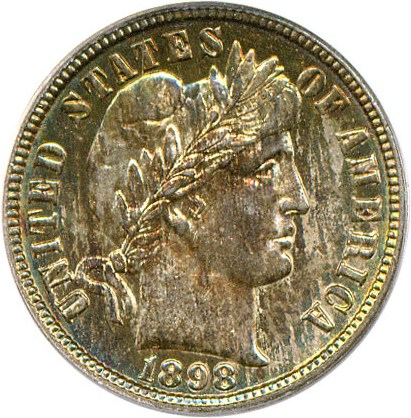 image for: 1898-O 10c  PCGS MS64