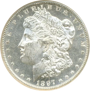 image for: 1897-S $1 NGC MS63 PL ex: Redfield