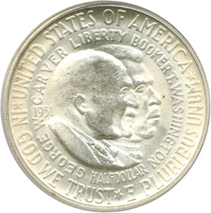 image for: 1951-S 50c Wash-Carver PCGS MS65