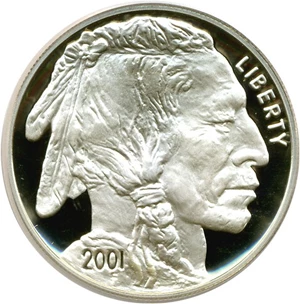 image for: 2001-P $1 Buffalo PCGS Proof 69 DCameo