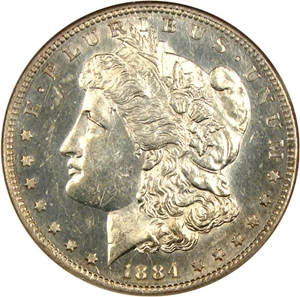 image for: 1884-S $1 NGC AU58 PL