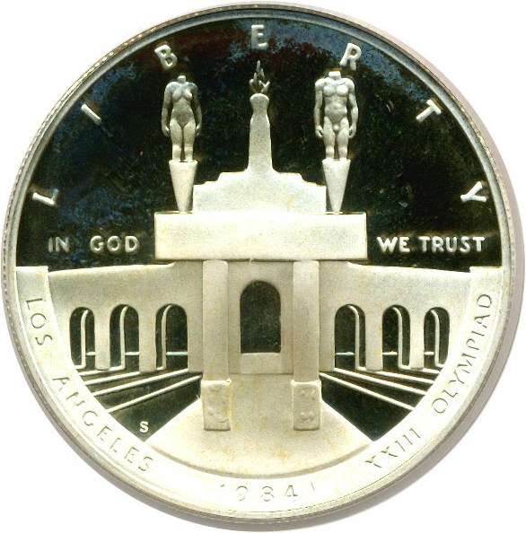 image for: 1984-S $1 Olympic PCGS Proof 69 DCameo