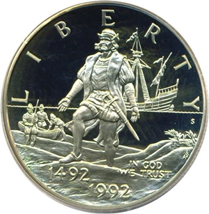 image for: 1992-S 50c Columbus PCGS Proof 69 DCameo