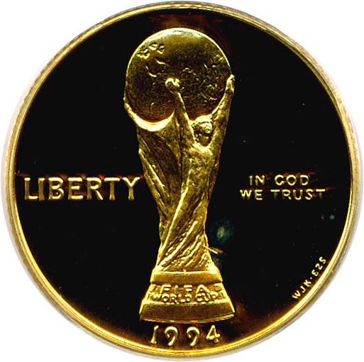 image for: 1994-W $5 World Cup PCGS Proof 69 DCameo