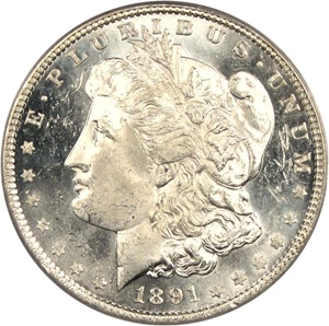image for: 1891 $1 PCGS MS63 PL