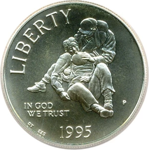 image for: 1995-P $1 Civil War PCGS MS70
