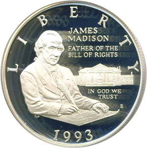 image for: 1993-S 50c Madison PCGS Proof 69 DCameo