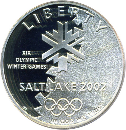 image for: 2002-P $1 Salt Lake City Olympics PCGS Proof 69 DCameo