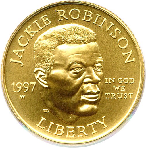 image for: 1997-W $5 Jackie Robinson PCGS MS69