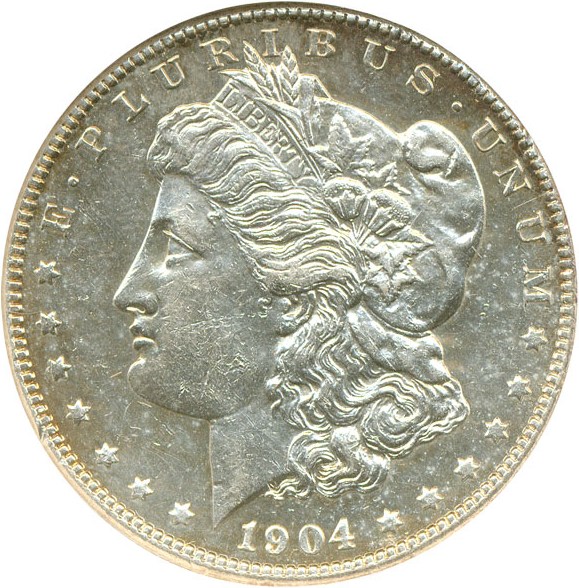 image for: 1904-S $1  NGC AU58 PL