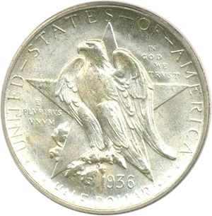 image for: 1936-S 50c Texas PCGS/CAC MS66