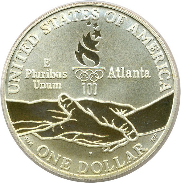 image for: 1995-P $1 Olympic Cycling PCGS Proof 69 DCameo