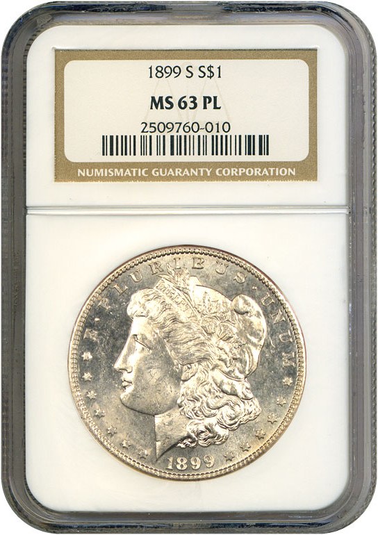 image for: 1899-S $1  NGC MS63 PL