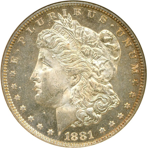 image for: 1881 $1  NGC MS63 PL