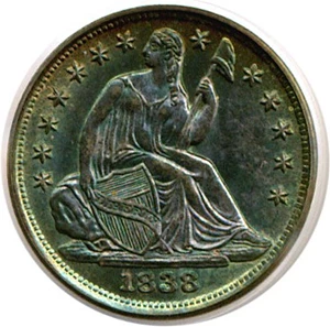 image for: 1838 H10c No Drapery PCGS MS65