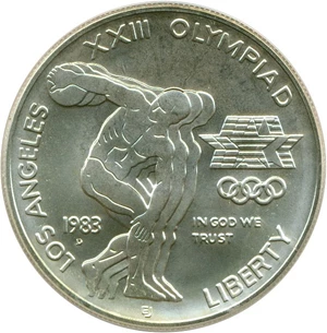 image for: 1983-D $1 Olympic PCGS MS69